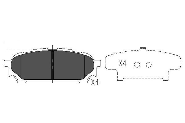 KAVO PARTS Комплект тормозных колодок, дисковый тормоз KBP-8019